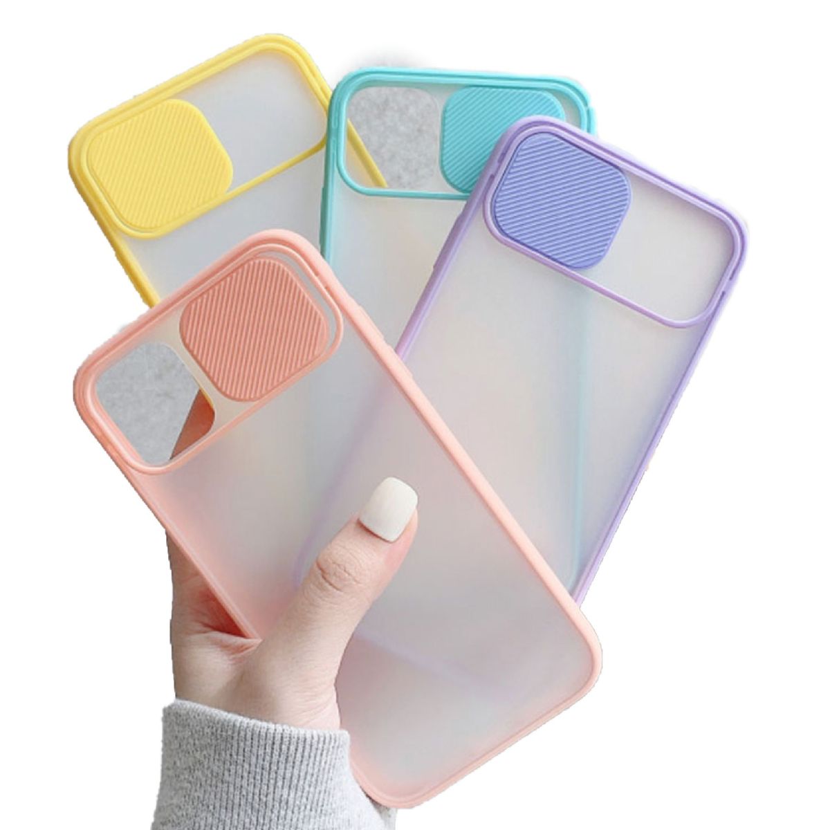 GENERICO - Carcasas Silicona Proteccion Camara Matte Para iPhone 11 Rosado