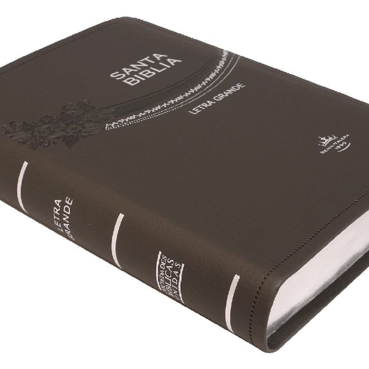SOCIEDADES BIBLICAS UNIDAS - Biblia Reina Valera 1960 Letra Grande Concordancia Simil piel Gris