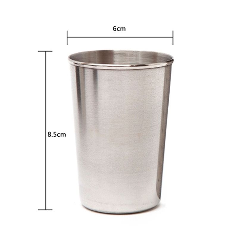 GENERICO - Set de 4 vasos de aluminio