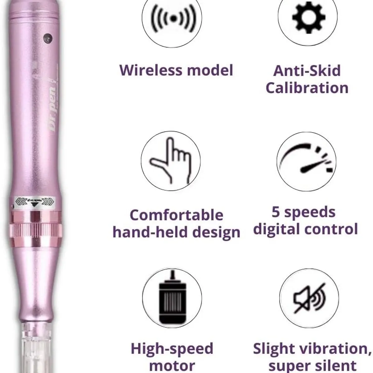 GENERICO - DERMAPEN DR. PEN, MODELO M7 INALAMBRICO + 32 AGUJAS,  5 VELOCIDADES.
