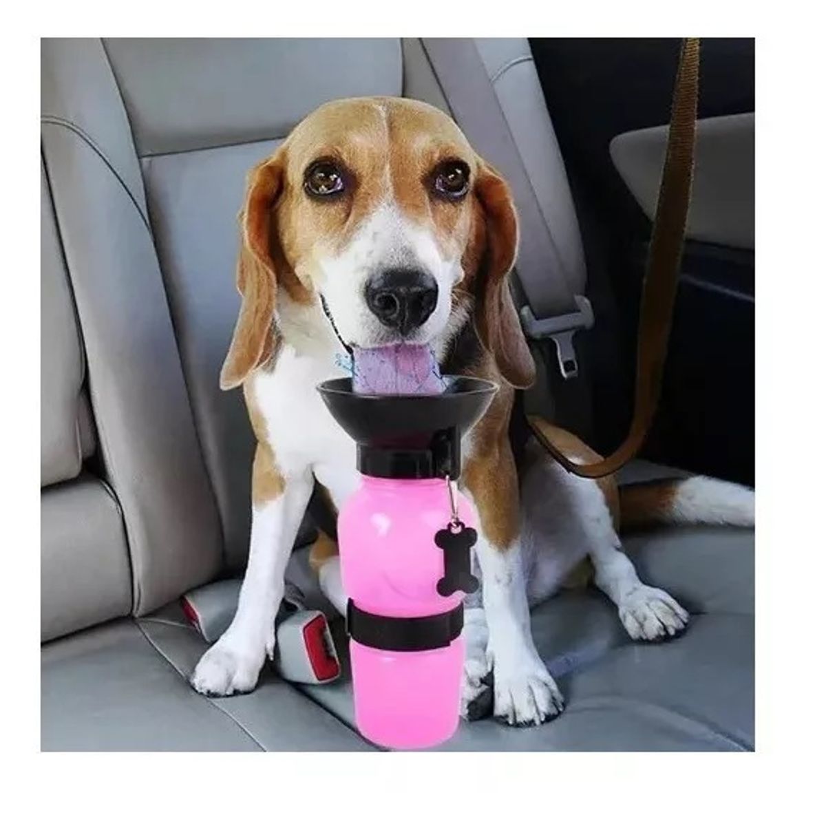 GENERICO - Bebedero Botella de Agua Para Perro Portátil Rosada