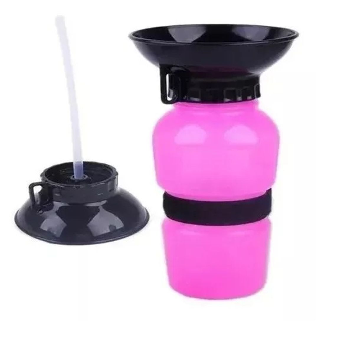 GENERICO - Bebedero Botella de Agua Para Perro Portátil Rosada