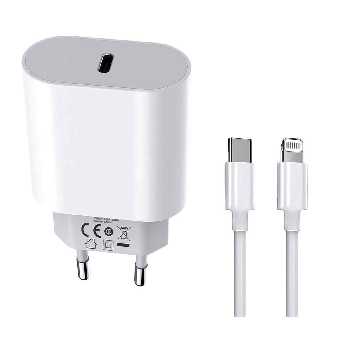 IRM - Cargador Para iPhone Carga Rapida 20 Watts Con Cable