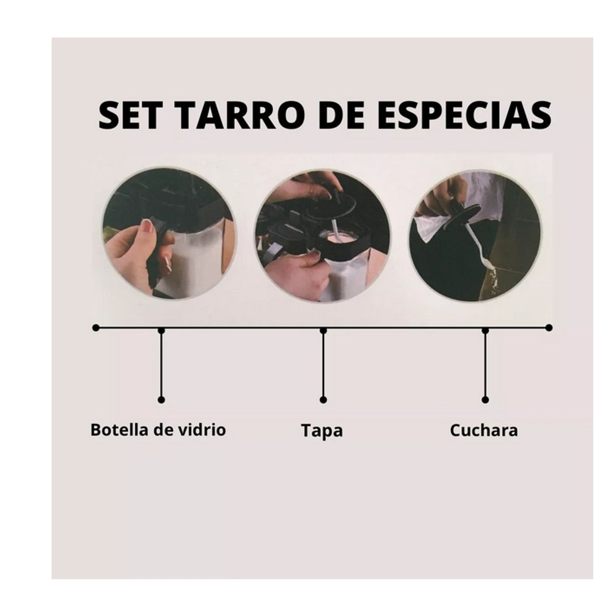GENERICO - Set Frascos Para Condimentos Set Tarros De Especias