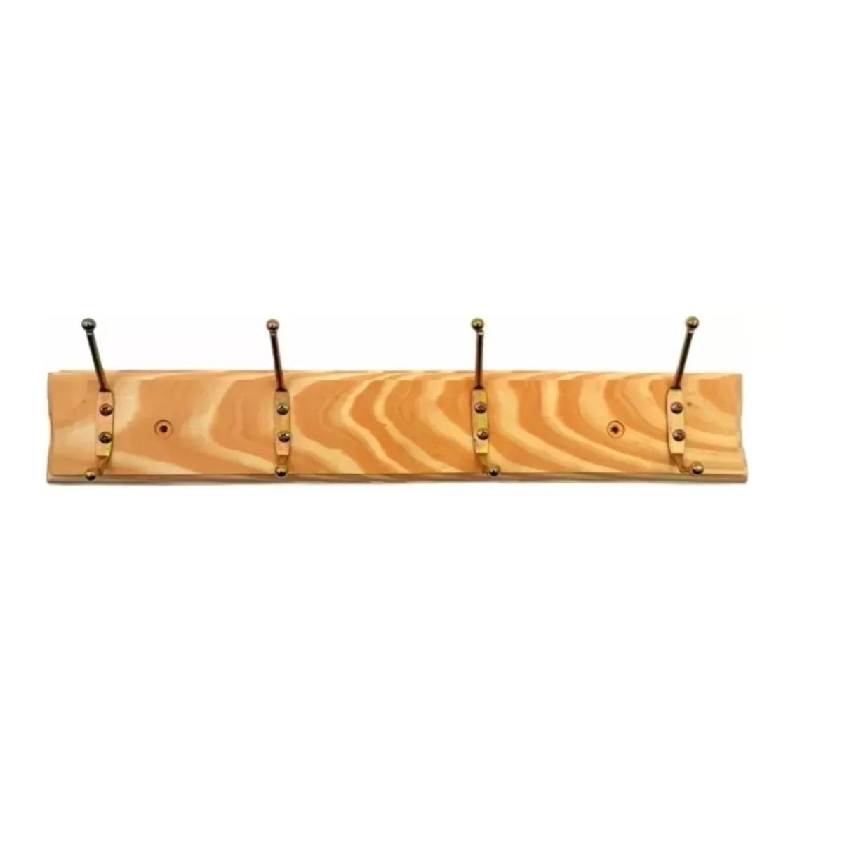 GENERICO - Perchero Madera Pared Colgador 4 Ganchos