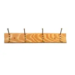 GENERICO - Perchero Madera Pared Colgador 4 Ganchos