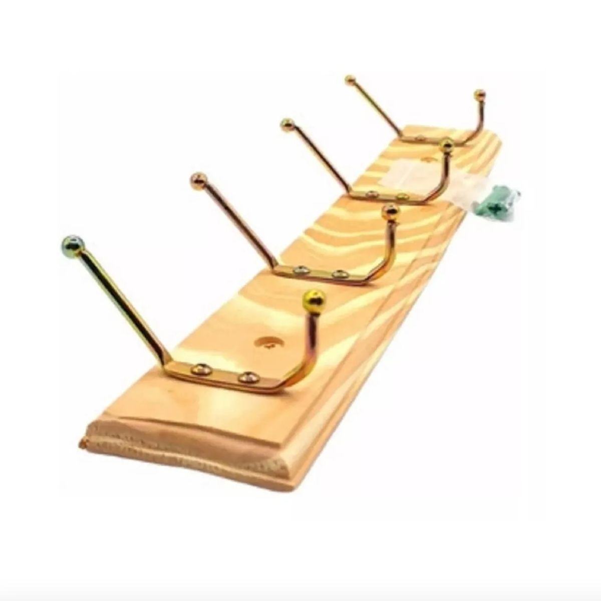 GENERICO - Perchero Madera Pared Colgador 4 Ganchos