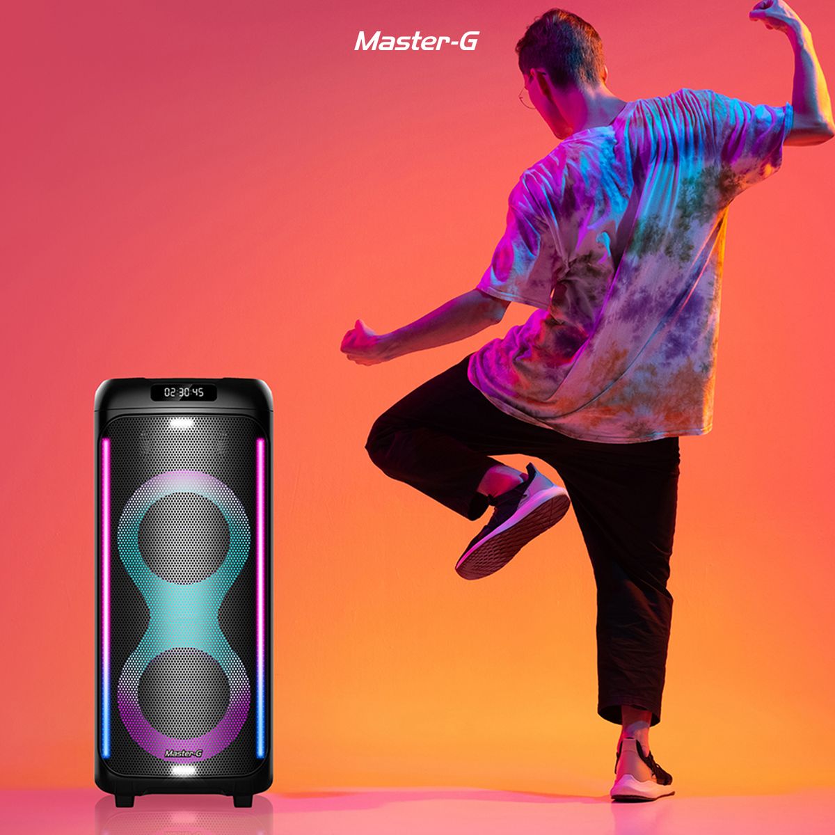 MASTER G - Parlante Karaoke Bluetooth Atenea 8x2 con micrófono