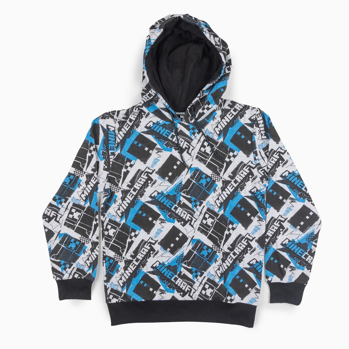 MINECRAFT - Poleron Niño Minecraft Print Logo Gris Minecraft