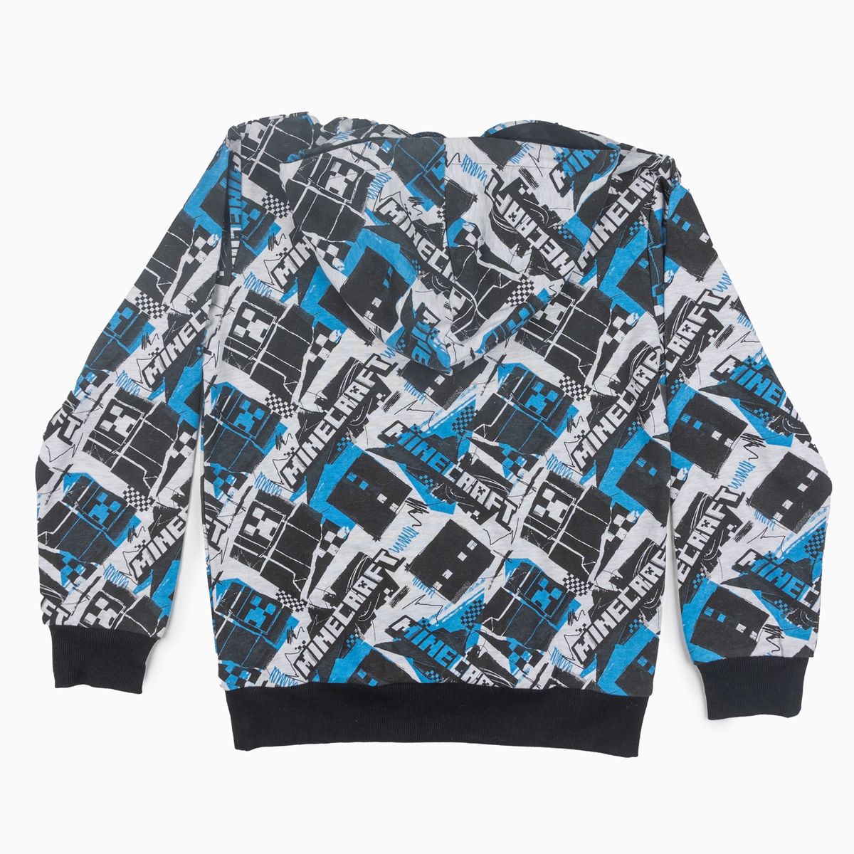 MINECRAFT - Poleron Niño Minecraft Print Logo Gris Minecraft