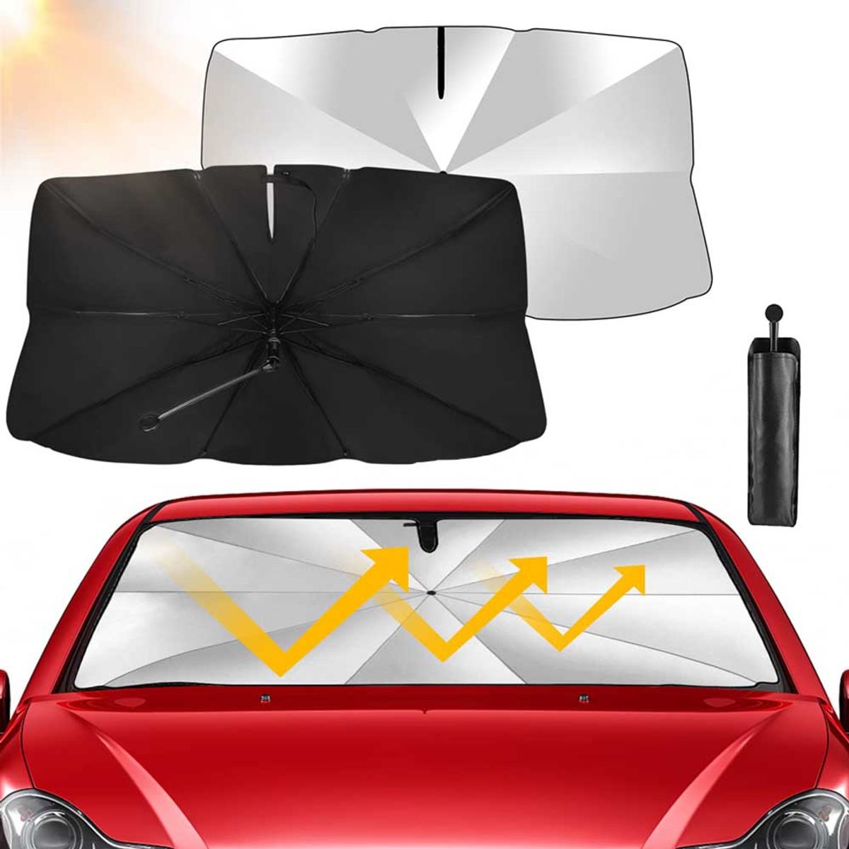 EVERSO - Tapasol Parabrisas Cubre Sol Parasol Cortinas Auto