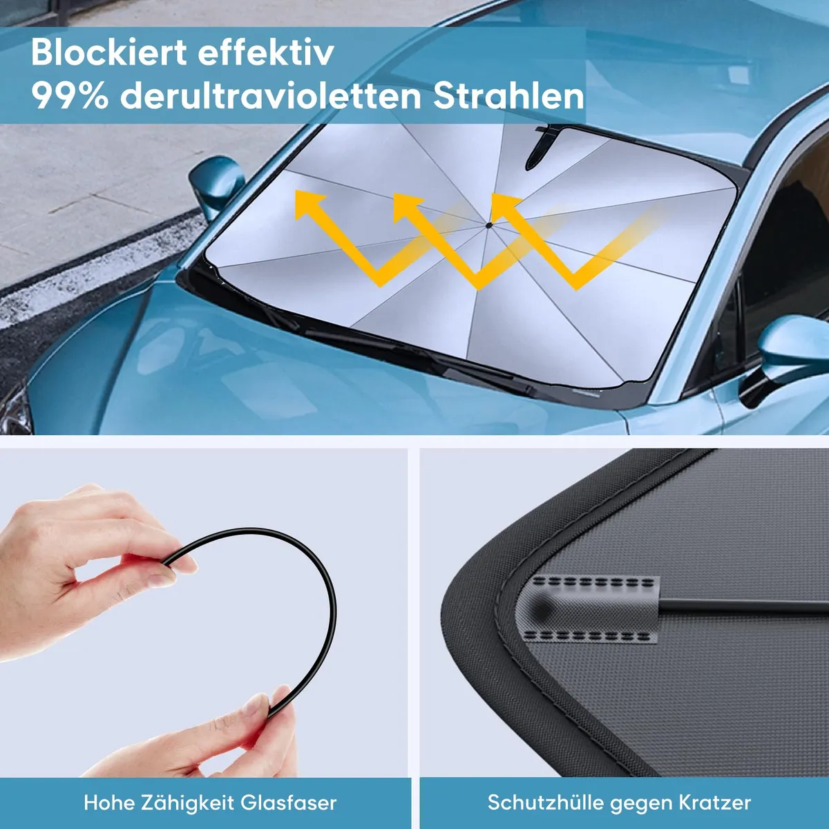 EVERSO - Tapasol Parabrisas Cubre Sol Parasol Cortinas Auto