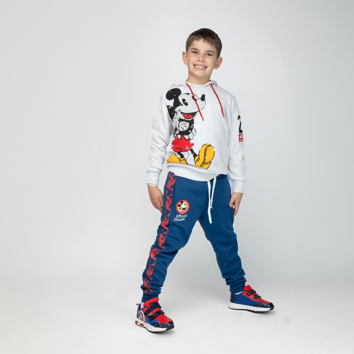 DISNEY - Poleron Niño Mickey Brazo Gris Disney