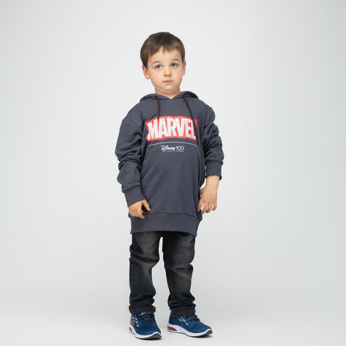 MARVEL - Poleron Niño Marvel Marvel Gris Marvel
