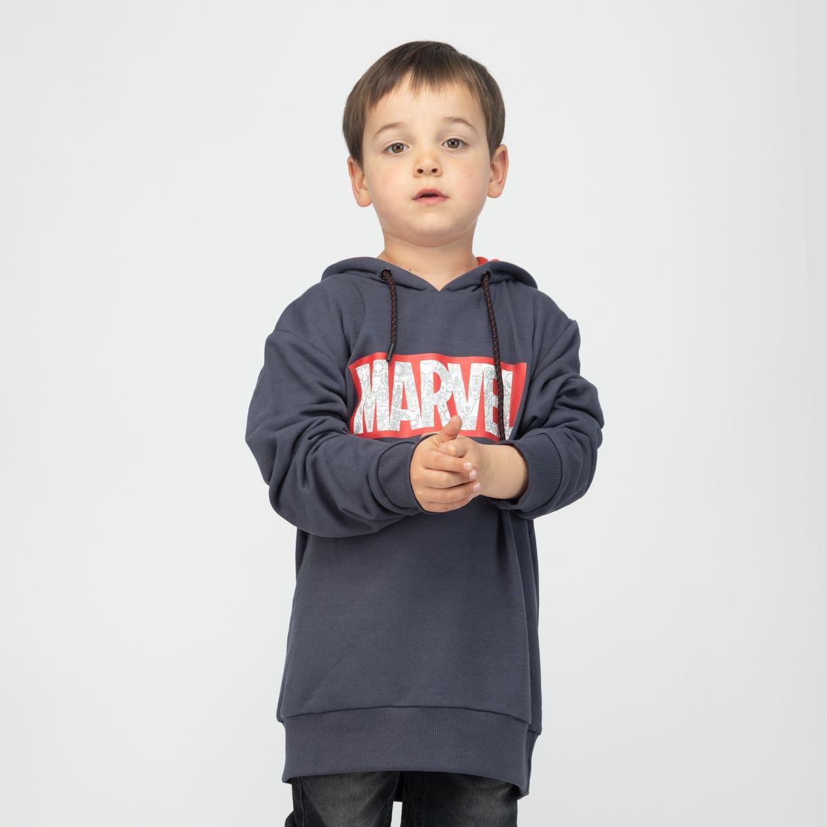 MARVEL - Poleron Niño Marvel Marvel Gris Marvel