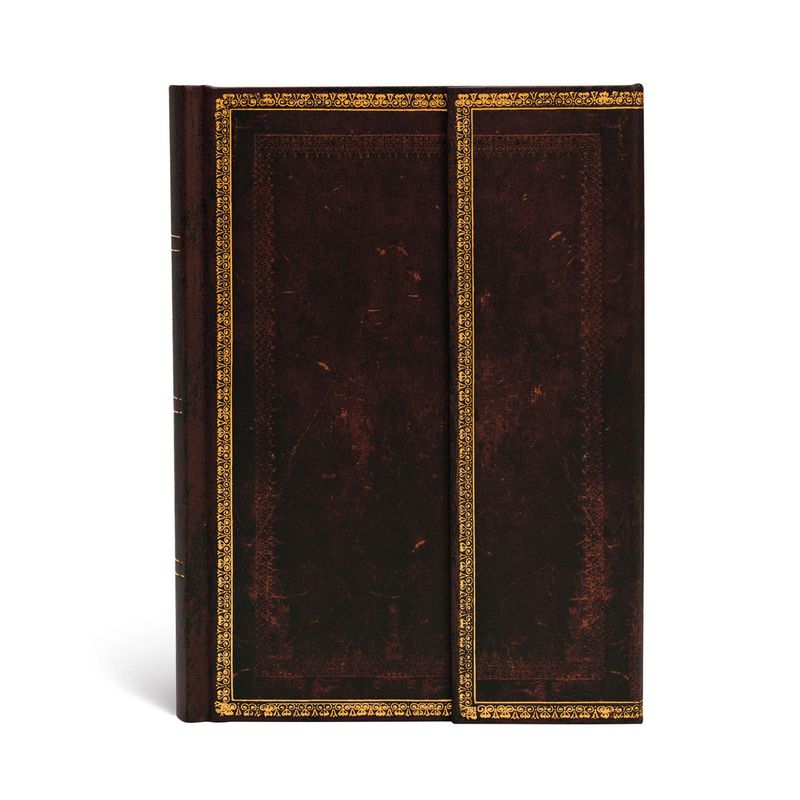PAPER BLANKS - Libreta Black Moroccan Tapa Dura Con Lineas, Midi