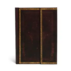 PAPER BLANKS - Libreta Black Moroccan Tapa Dura Con Lineas, Midi