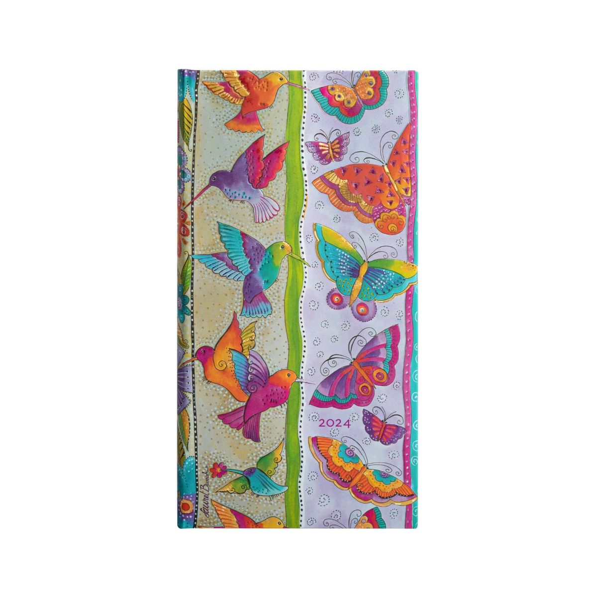 PAPER BLANKS - Agenda 2024 Colibríes y Mariposas, T.Dura Vista Semana Slim
