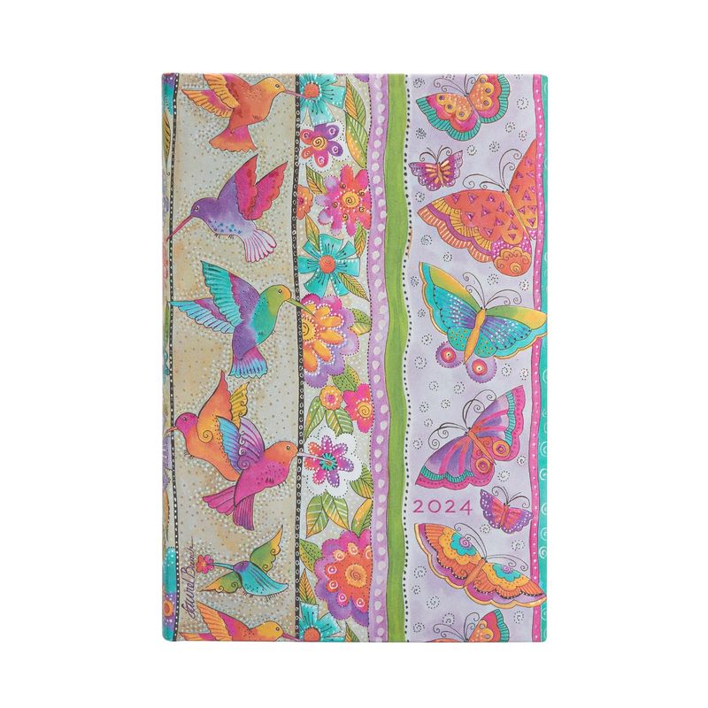 PAPER BLANKS - Agenda 2024 Colibríes y Mariposas, T.Dura, Vista Semana Mini