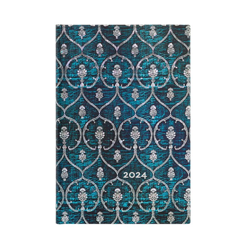 PAPER BLANKS - Agenda 2024 Terciopelo Azul Blue Velvet T.Dura V Semana Mini