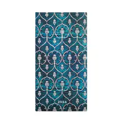 PAPER BLANKS - Agenda 2024 Terciopelo Azul Blue Velvet T.Dura V Semana Slim