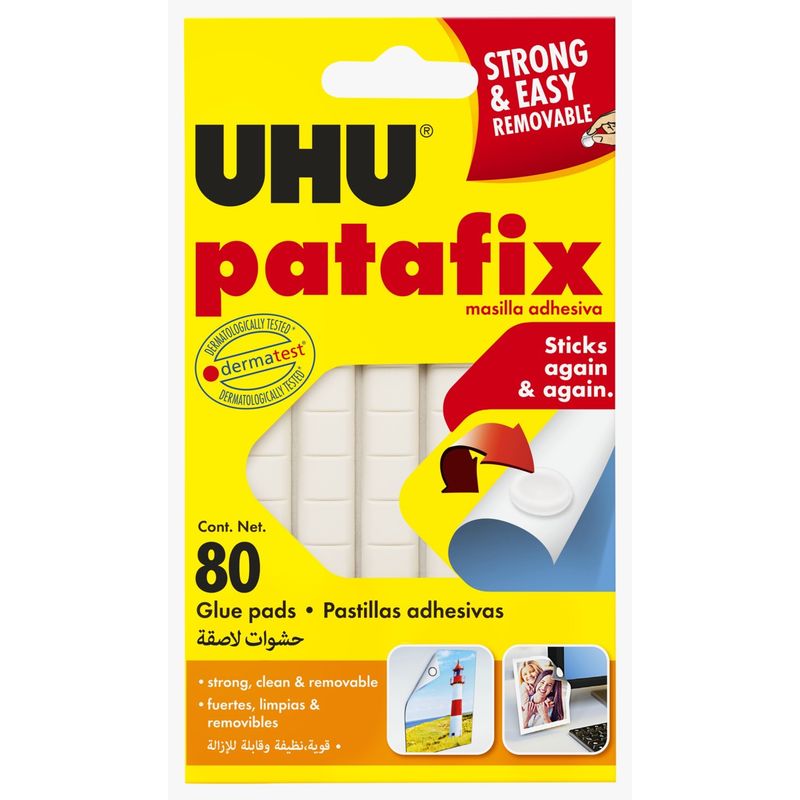 UHU - Adhesivo Uhu Masilla Patafix 80 pastillas