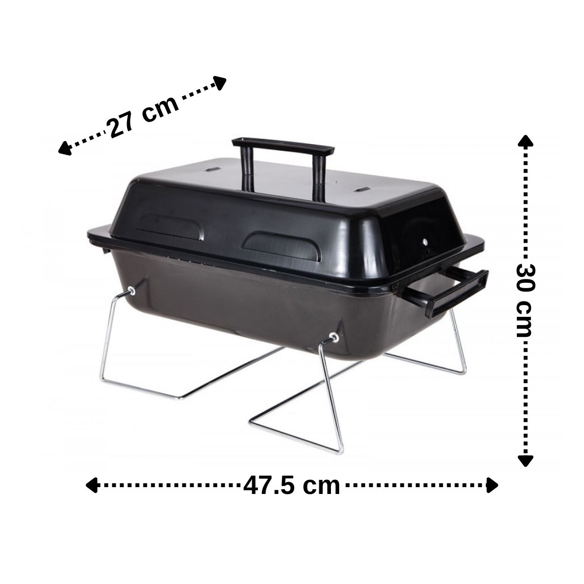 GENERICO - Parrilla de asado sobremesa 47.5x27x30cm Bighouse