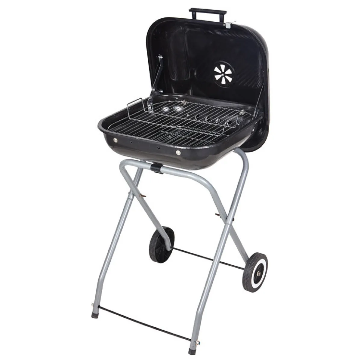 GENERICO - Parrilla de asado plegable con ruedas 46cm Bighouse