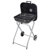 Parrilla de asado plegable con ruedas 46cm Bighouse