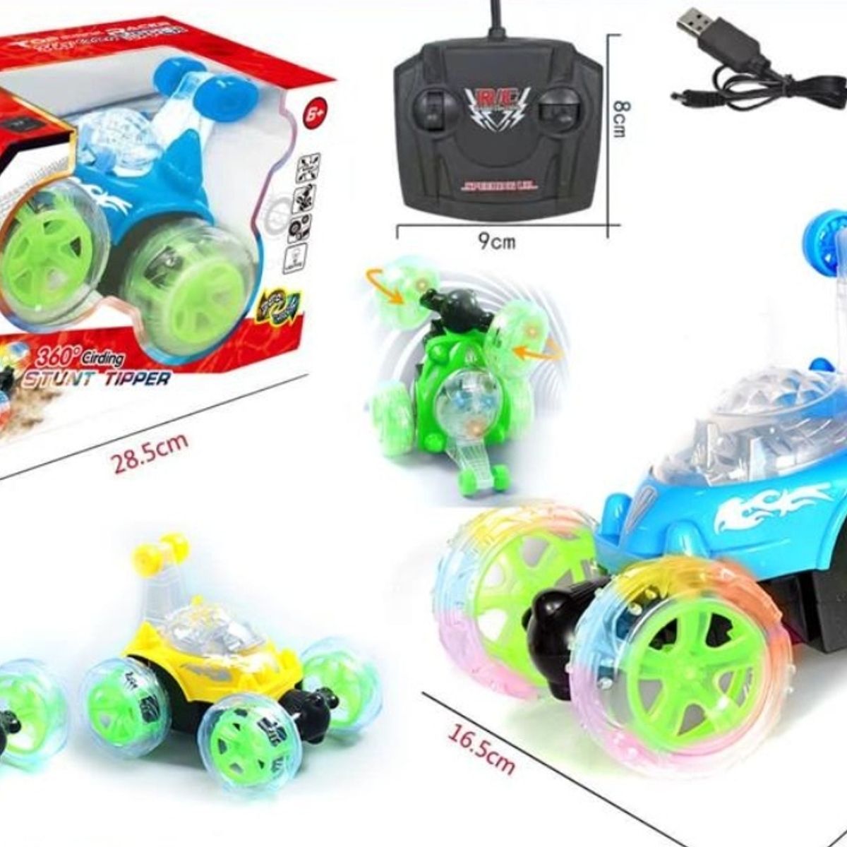 OEM - AUTO LOCO RECARGABLE ACROBACIAS 360 JUGUETE NIÑO ROJO…