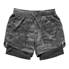 OEM - Short Gimnasio Hombre Con Calza Y Bolsillo Para Celular
