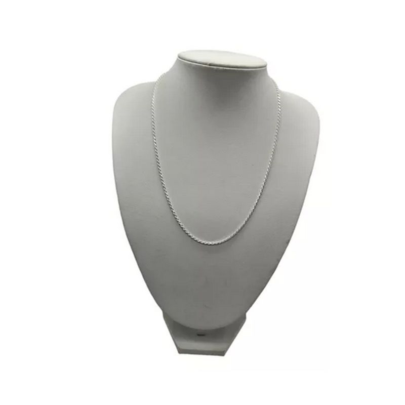 GENERICO - Cadena Hombre Turbillon Corta 50 Cm Plata 925