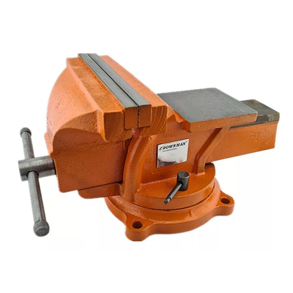 GENERICO - Tornillo De Banco Mecanico Base Giratoria 5 Pulgadas Crownman