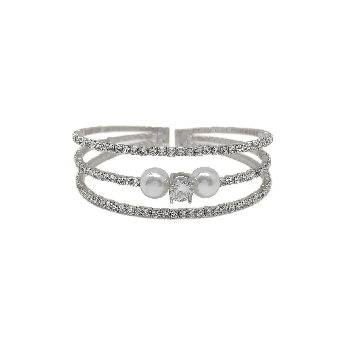 GENERICO - Brazalete  Pulsera Fantasía Para Fiesta De Strass Fake