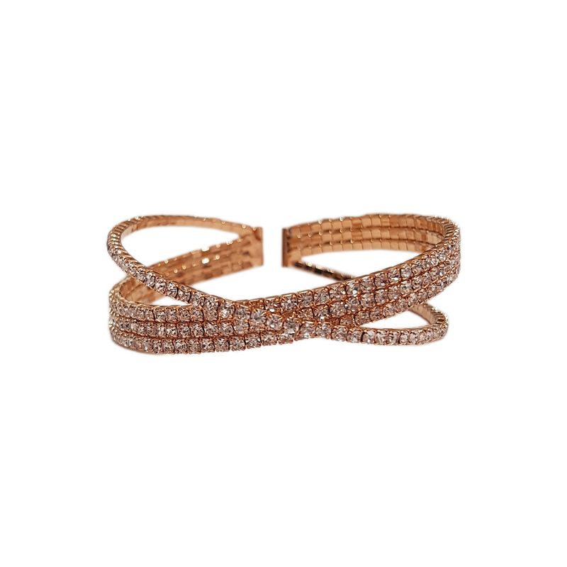 GENERICO - Brazalete  Pulsera Fantasía Para Fiesta De Strass Eli
