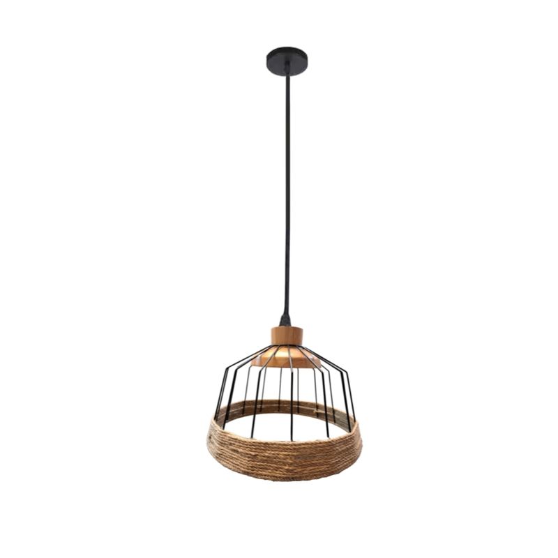 ELECTRICA STORE - LAMPARA COLGANTE METAL Y YUTE E 27