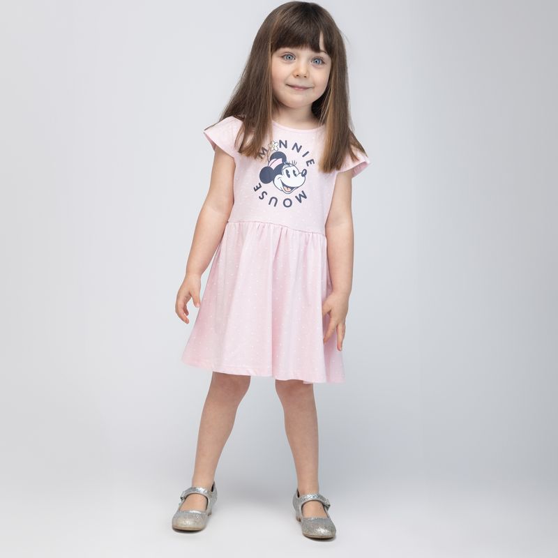 DISNEY - Vestido Niña Minnie Smile Rosado Disney
