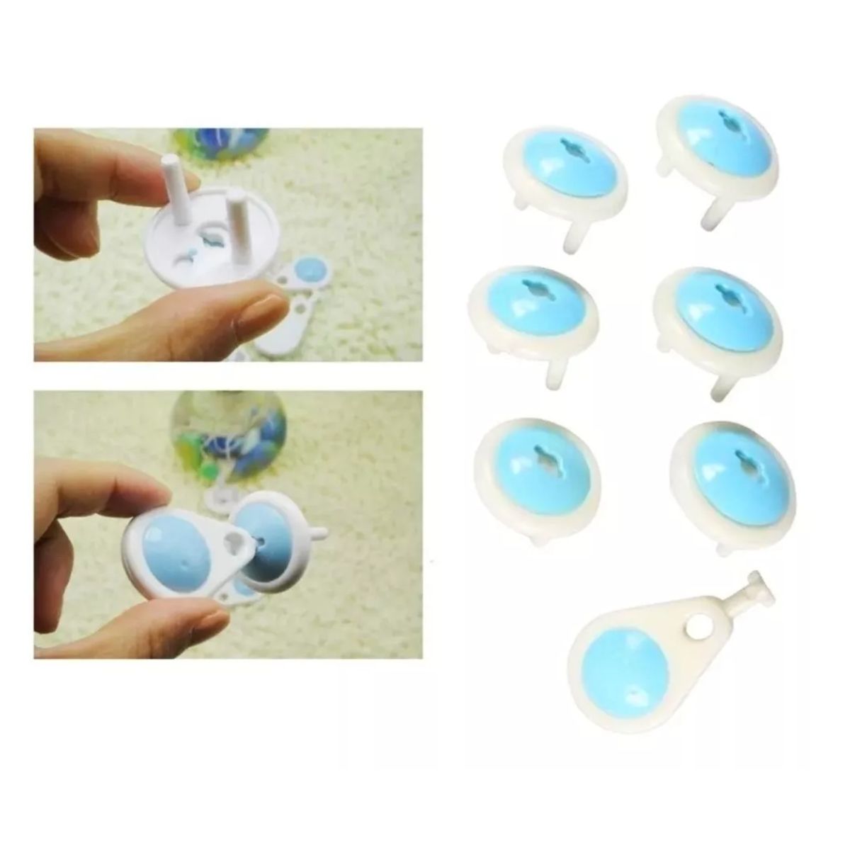 GENERICO - Protector De Seguridad Para Enchufes 6 Unid Tapa Enchufes