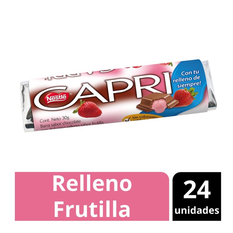 NESTLE - Chocolate relleno CAPRI® Frutilla Caja 24x30g