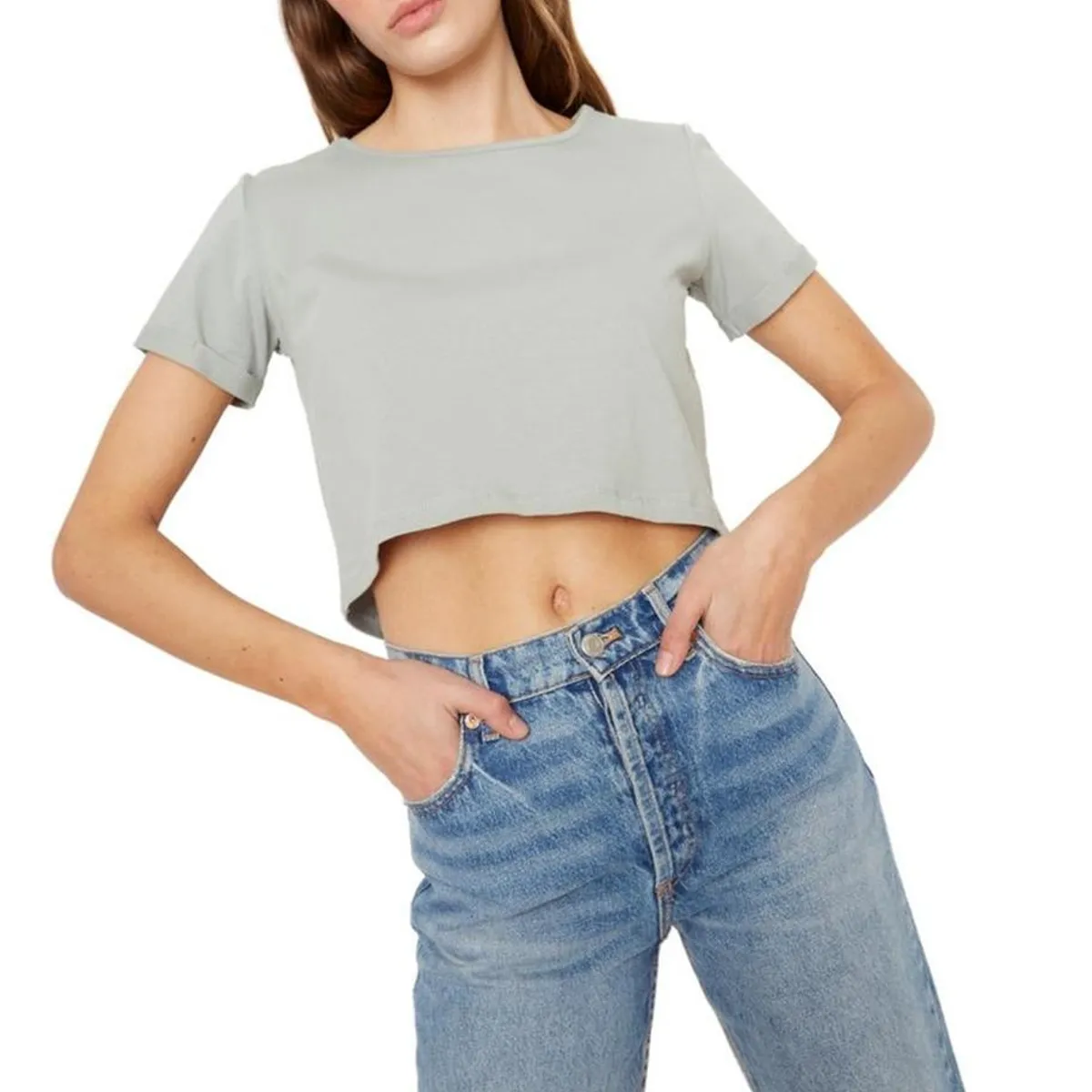 JACINTA TIENDA - Polera Gracia manga corta III verde Jacinta Tienda