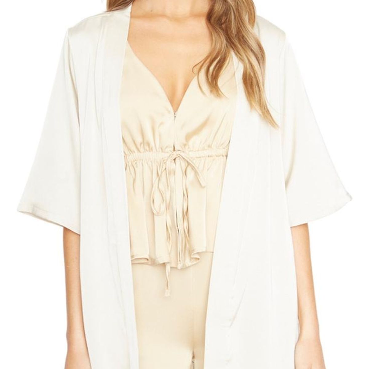 JACINTA TIENDA - Kimono Lis satin dorado Jacinta Tienda