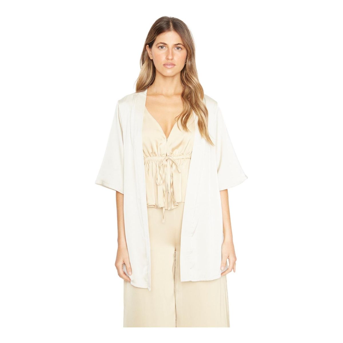 JACINTA TIENDA - Kimono Lis satin dorado Jacinta Tienda