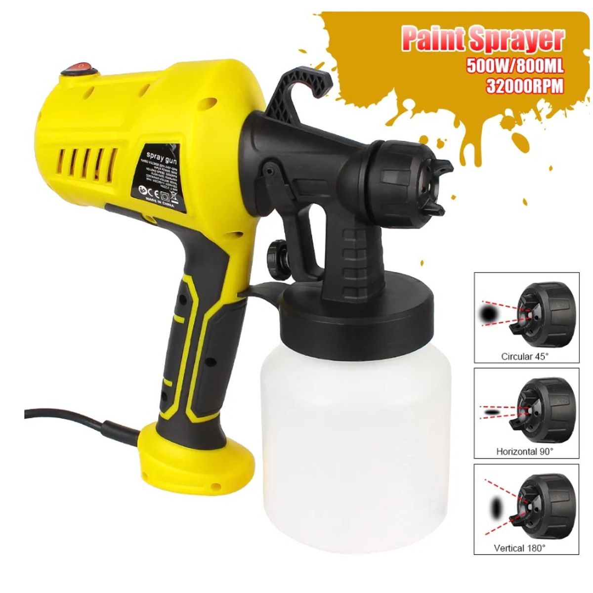 GENERICO - Pulverizador de pintura para el hogar con Control de flujo