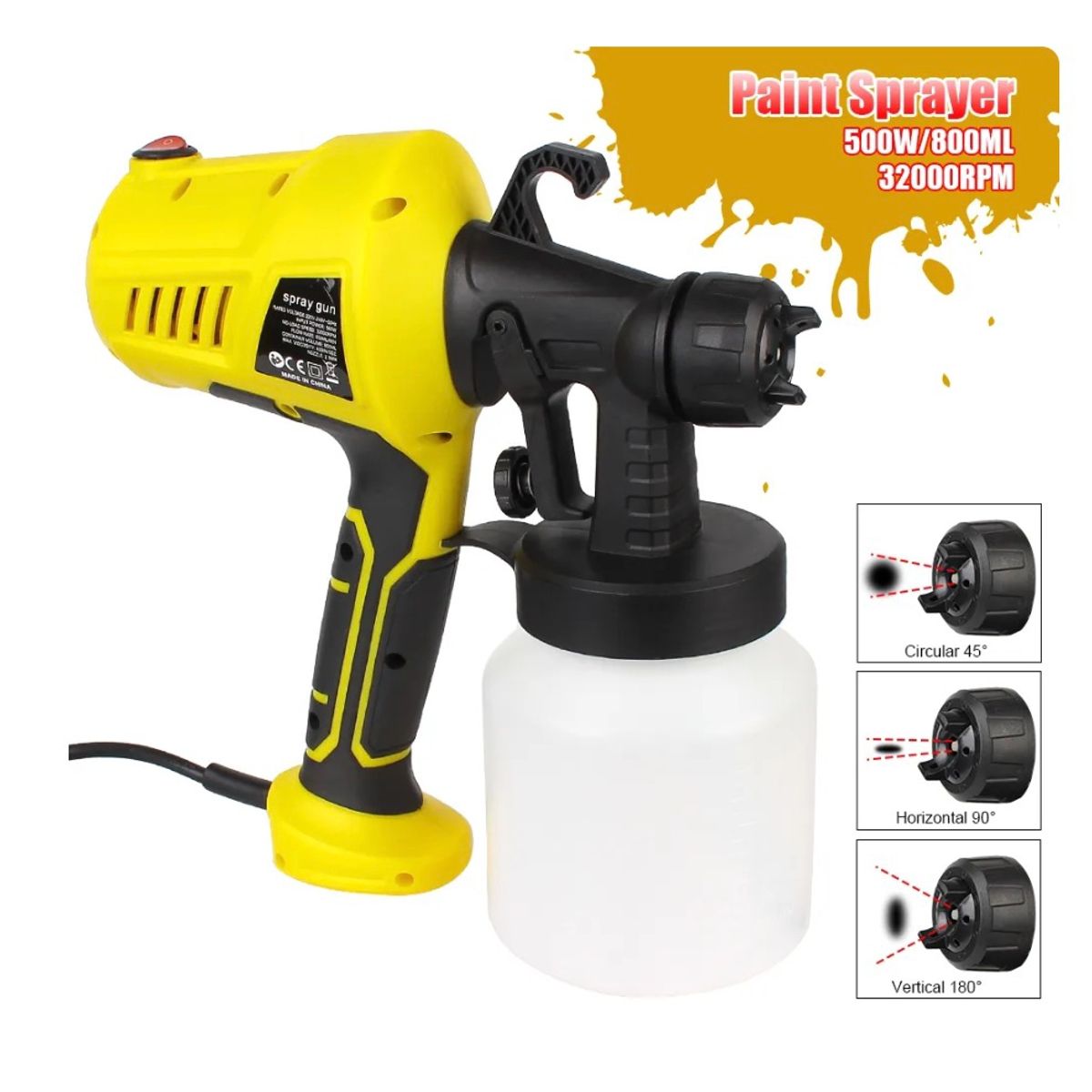 GENERICO - Pulverizador de pintura para el hogar con Control de flujo