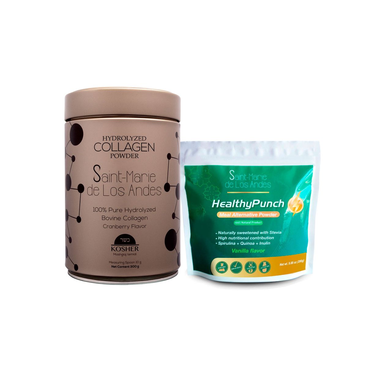 SAINT MARIE DE LOS ANDES - COLAGENO HIDROLIZADO BOVINO KOSHER  QUINOA SPIRULINA....