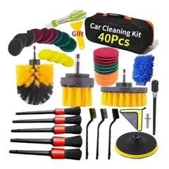 GENERICO - Limpieza De Auto Kit 40 Piezas Interior Exterior Pad 212054
