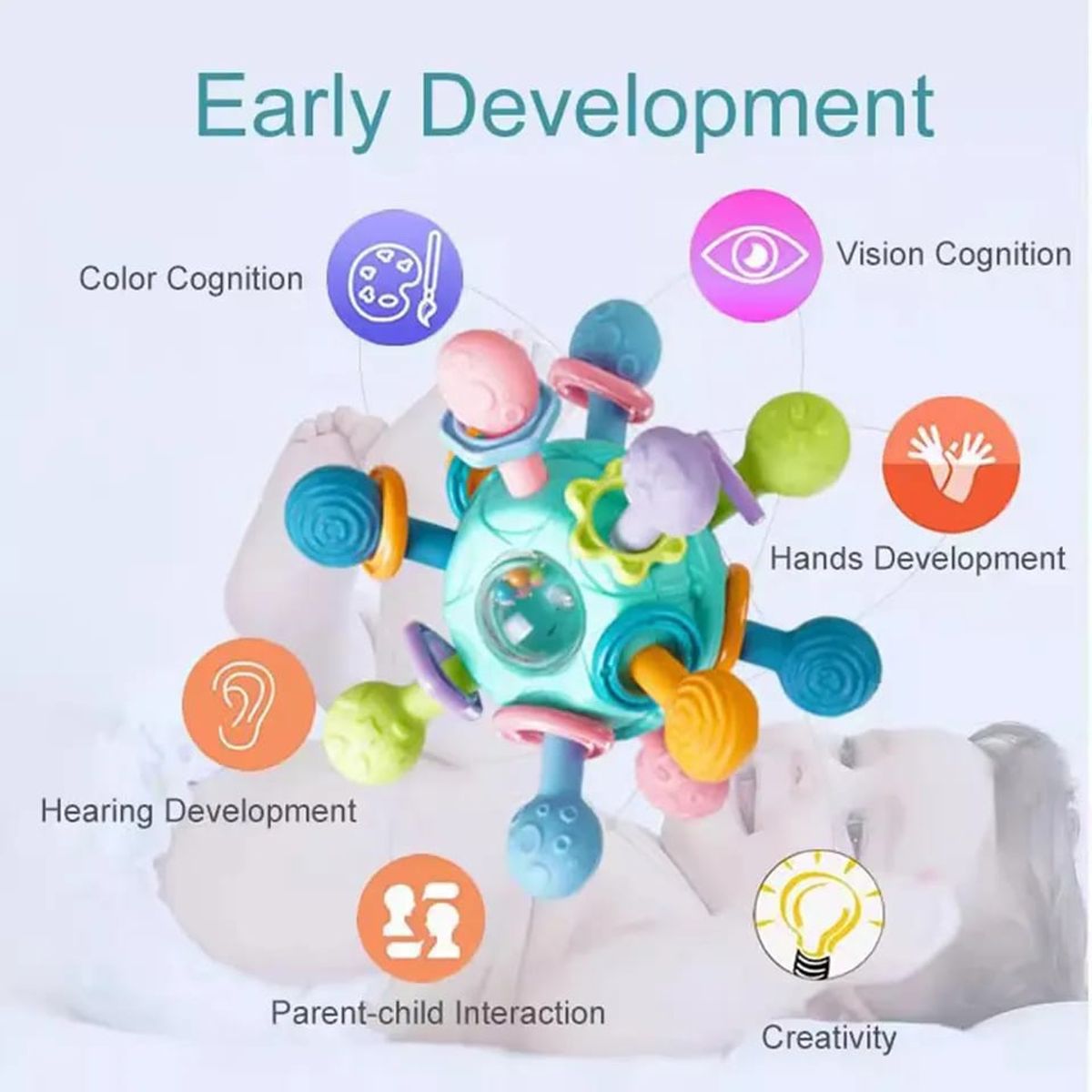 OEM - SONAJERO GIRATORIO SENSORIAL MONTESSORI SILICONA