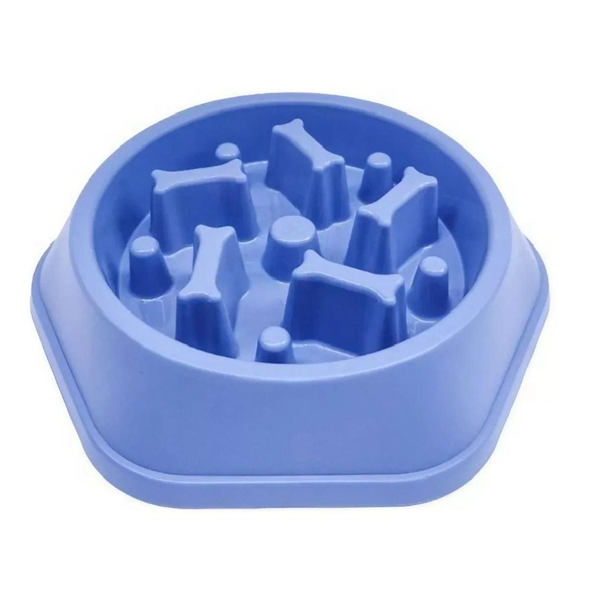 GENERICO - Plato de Comida Para mascotas Ansiosas Azul 22cm