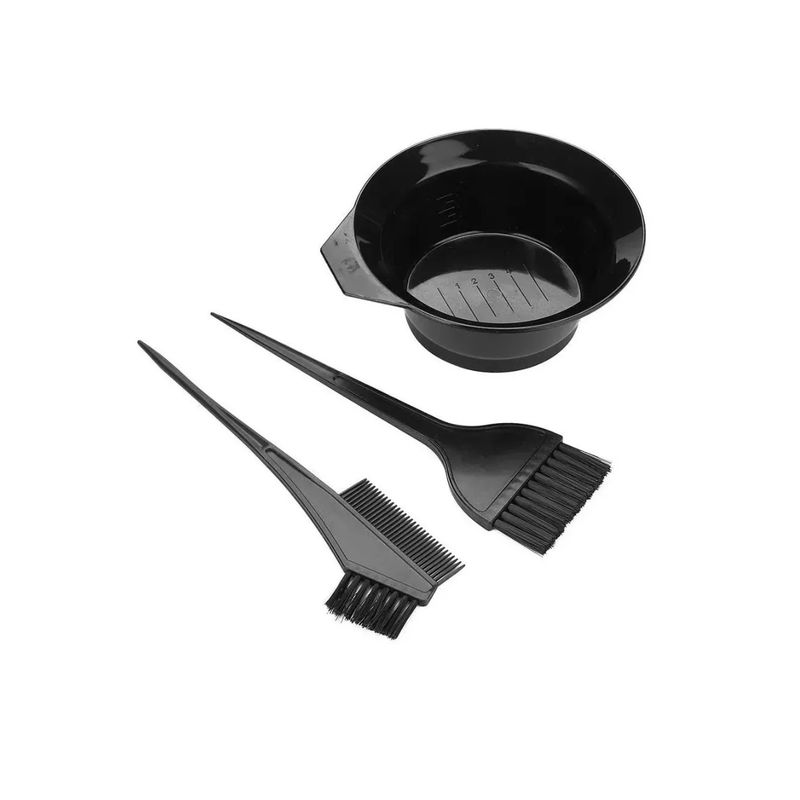 GENERICO - Kit De Peluquería Pocillo + 2 Brochas Peluquería Teñir Pelo