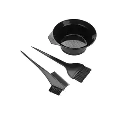 GENERICO - Kit De Peluquería Pocillo + 2 Brochas Peluquería Teñir Pelo